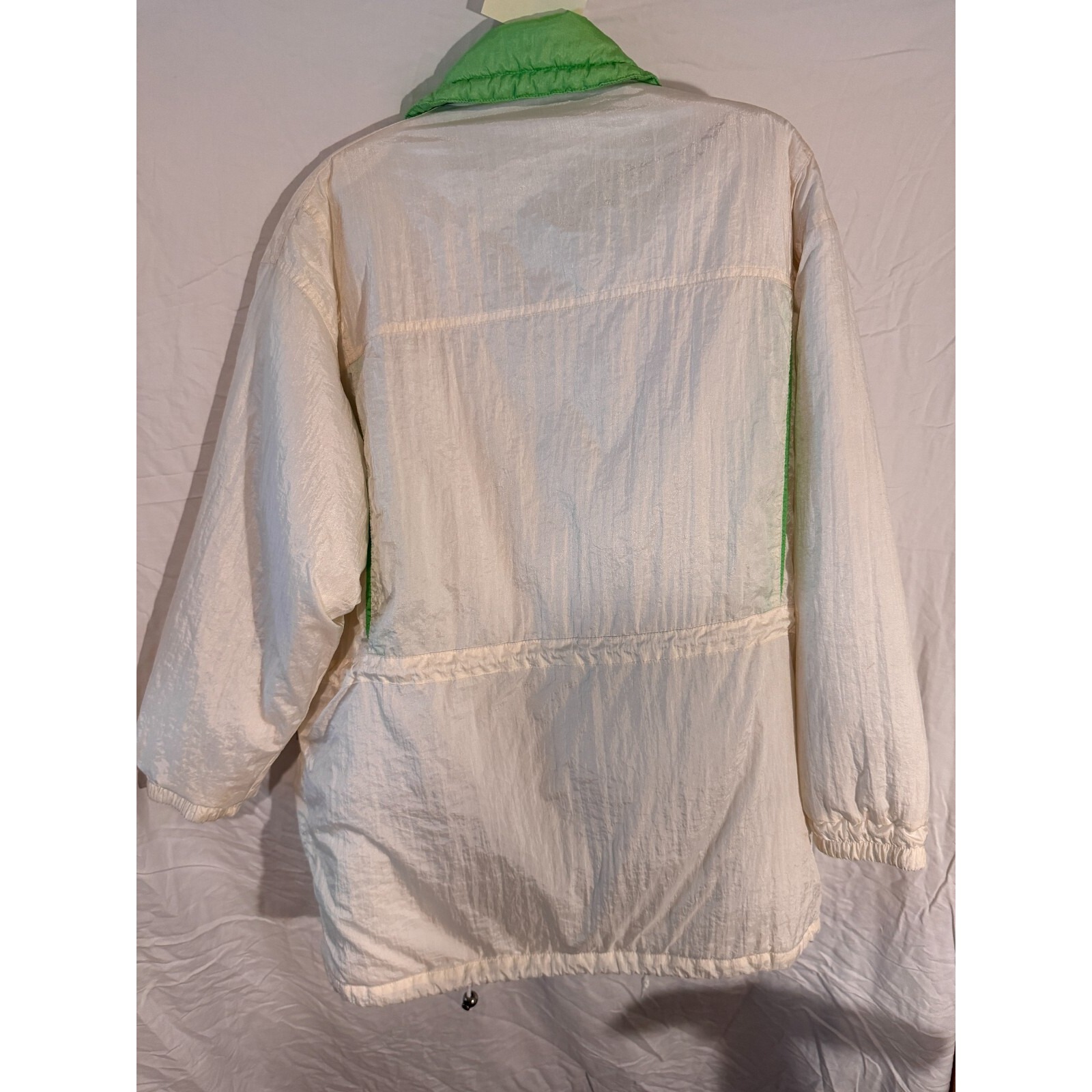 Women's Vintage Fera Supersoft Ski Jacket Cream With Green Accents Size 10 — image 4 of 7